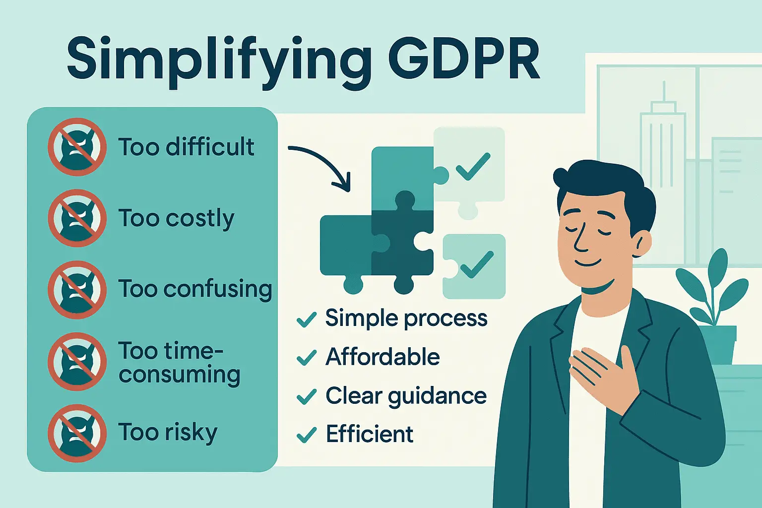 GDPR myths busted infographic - clear facts about UK data protection compliance for small businesses